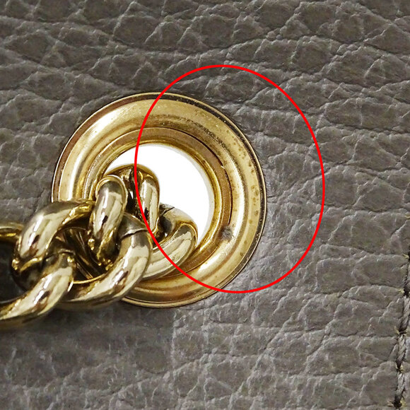 GUCCI Authentic Gray Leather Shoulder Bag - Picture 10 of 14